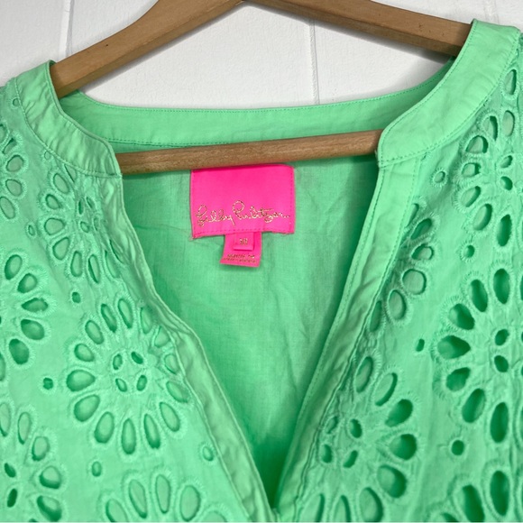 Lilly Pulitzer Bekah Eyelet Cutout Pom Pom Trim Dress - Picture 11 of 16